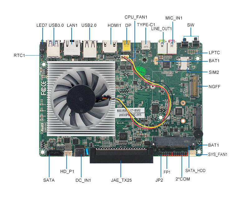 新品上市：派勤第八代Whiskey Lake-U OPS电脑主板，超高清4K/60Hz